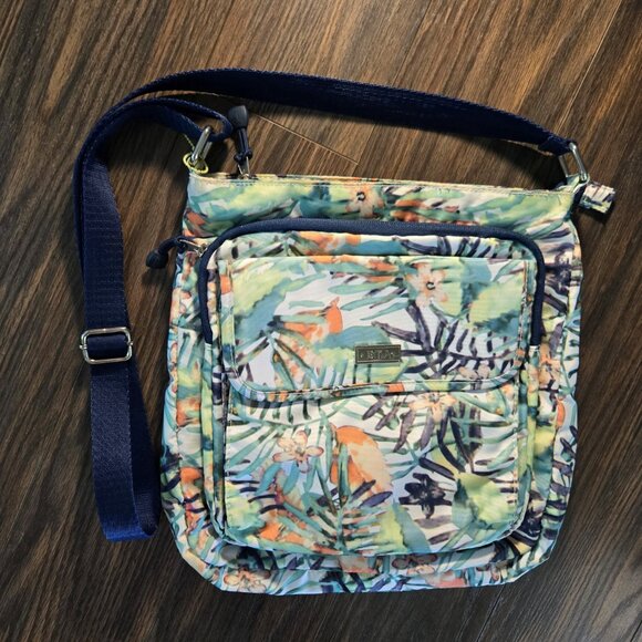 ETA (Everyday Travel Adventure) Tropical Print Nylon Crossbody NWOT - Picture 1 of 6